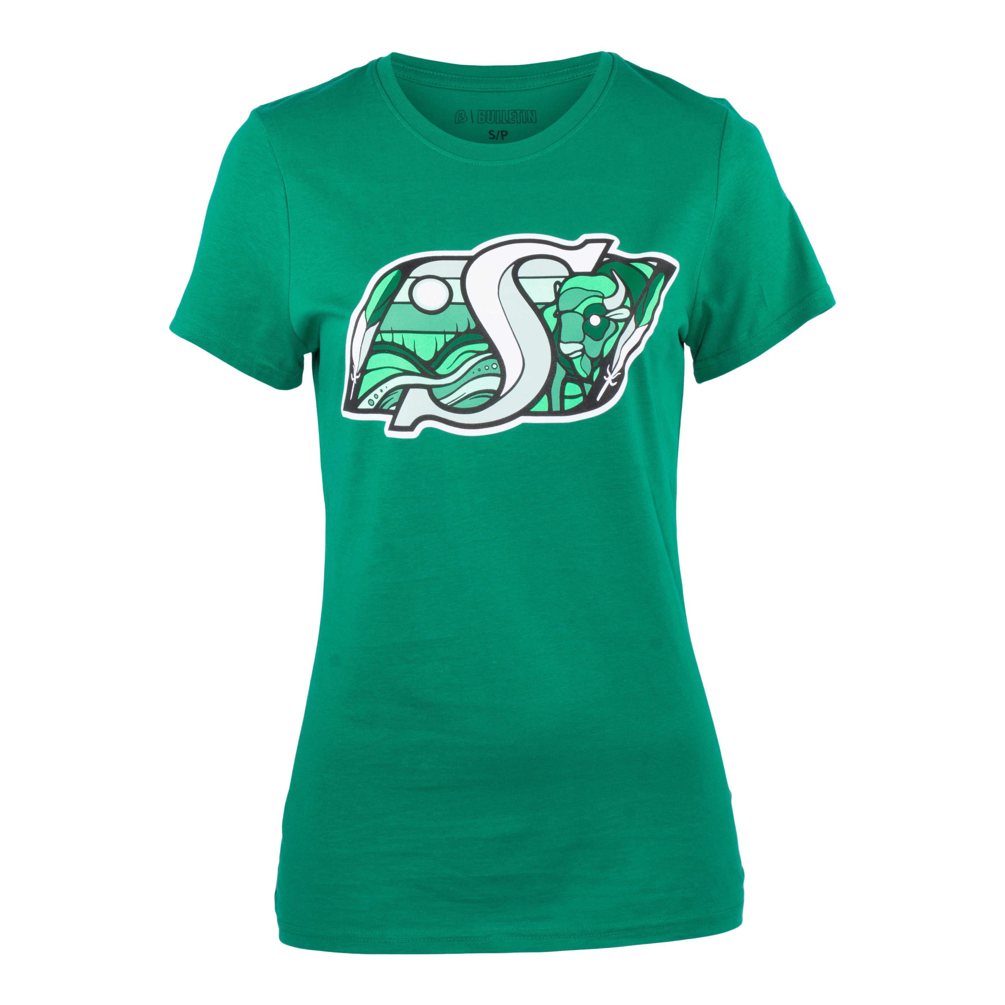 Ladies Green Indigenous Tee