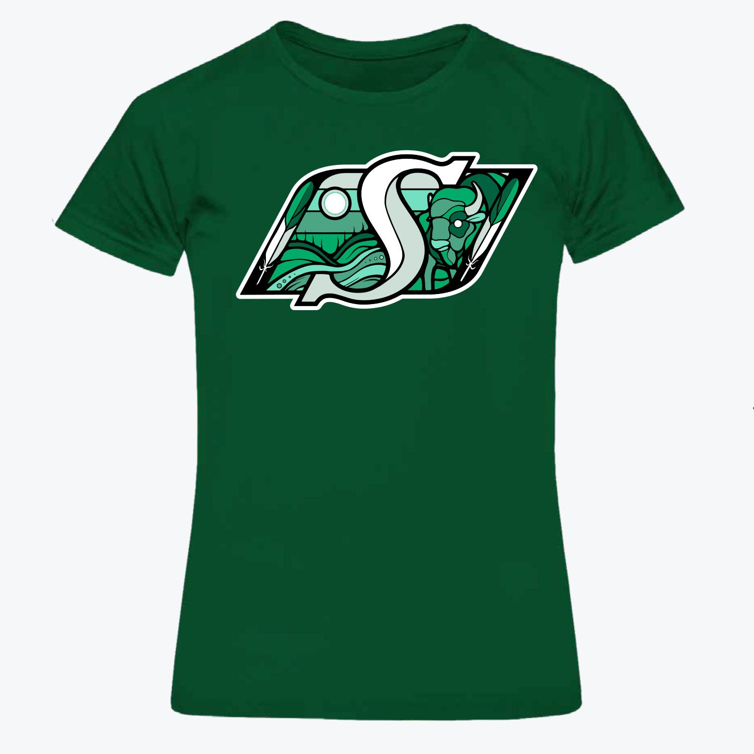 Ladies Green Indigenous Tee